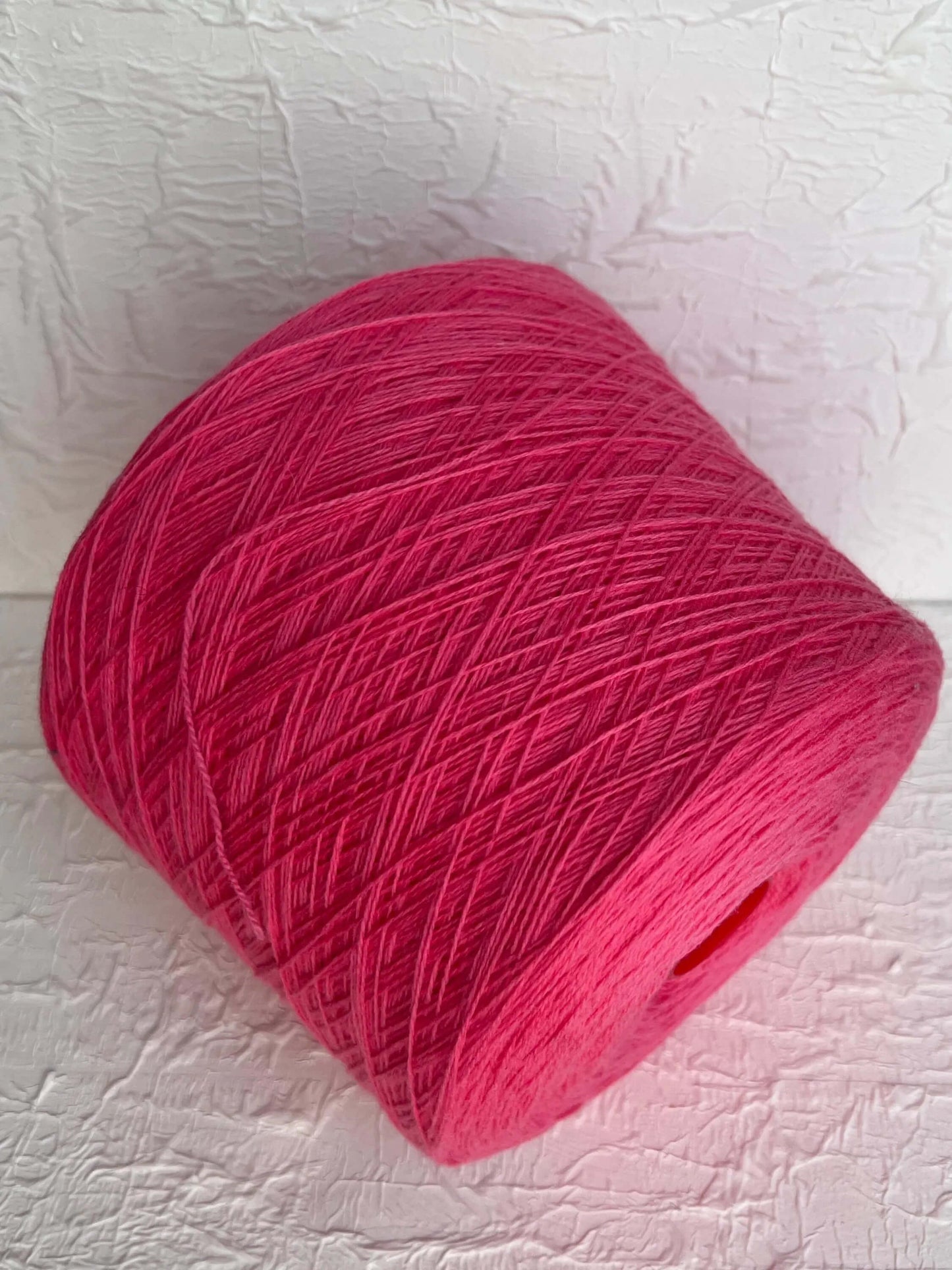 Merino yarn 70%, Cashmere yarn 30%, Yarn on Cone, Pink.Per 100 gr