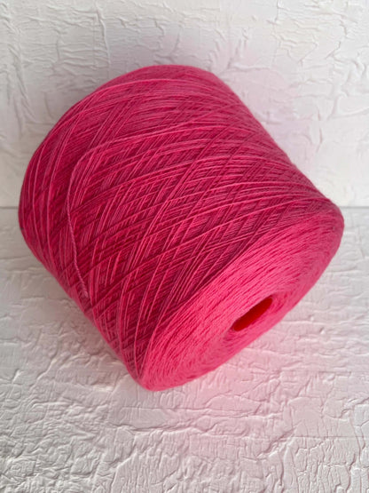 Merino yarn 70%, Cashmere yarn 30%, Yarn on Cone, Pink.Per 100 gr