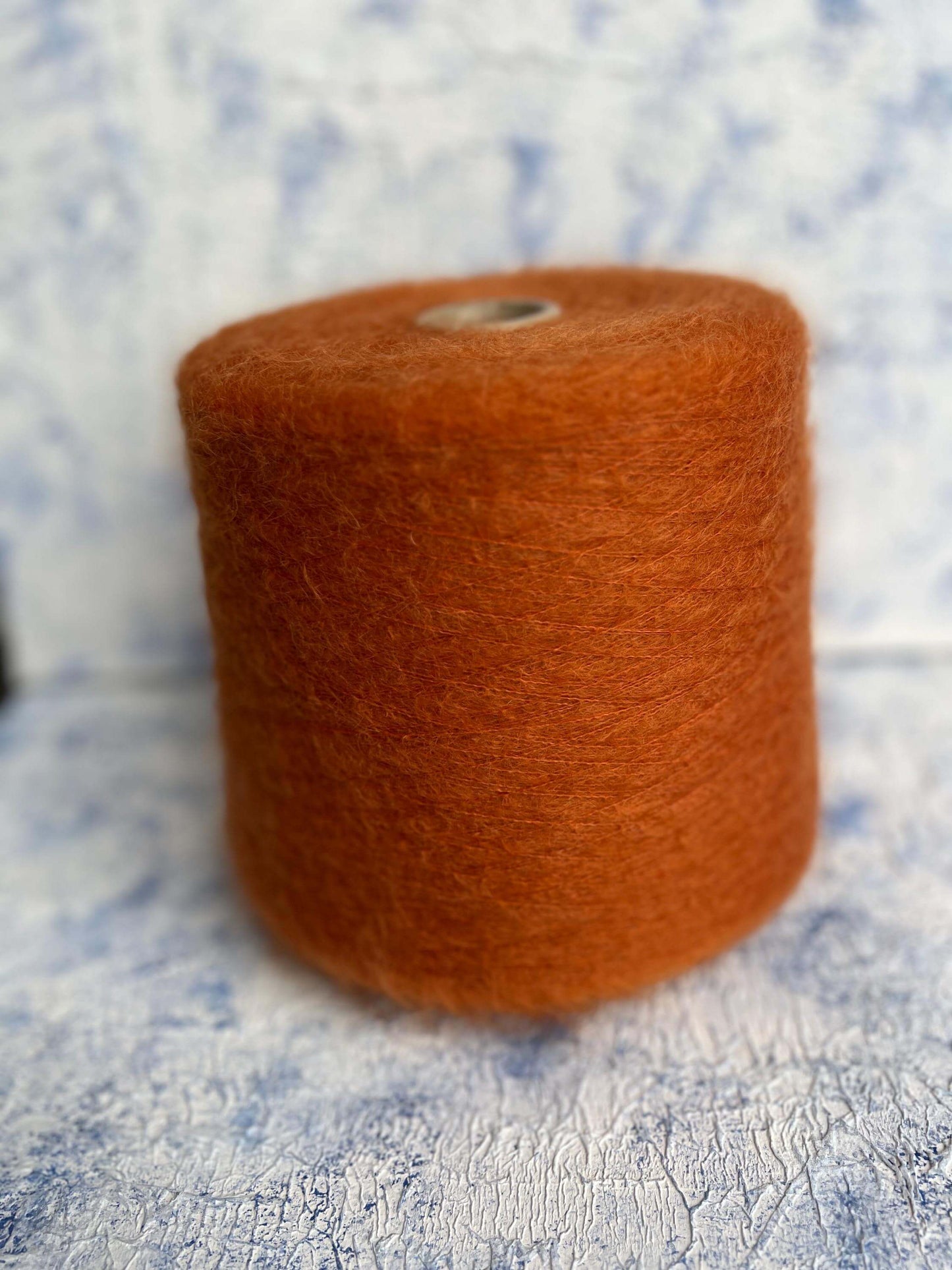 Super KidMohair Yarn 67%, PA Yarn 30%, Merino Yarn 3%. Color Rust. Per 100 gr