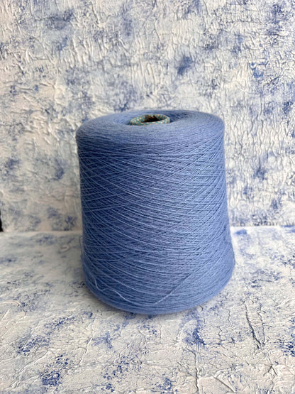 Cashmere lace yarn on cone Italian Fine Yarn for Hand Knitting or Machine Knitting.
100% Cashmere yarn. Cariaggi yarn Nm 2/28
Fiber: 100% Cashmere Yarn by Cariaggi
Yardage: 1400m per 100g / 1531 yards per 3.52oz
Colour: Egiptian Blue. This is a very soft pure cashmere yarn.