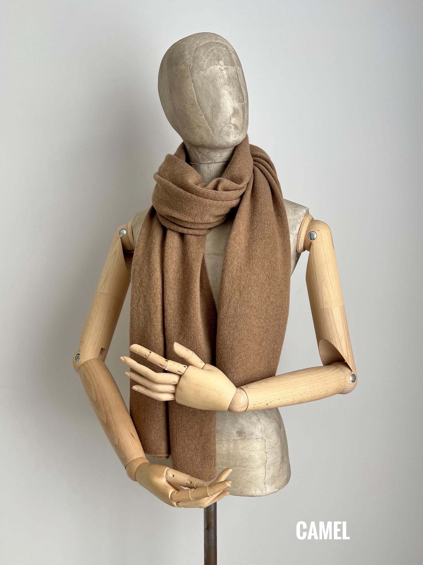 Camel - Handmade Pure cashmere scarf, 100% Pure Cashmere wrap, Warm long scarf