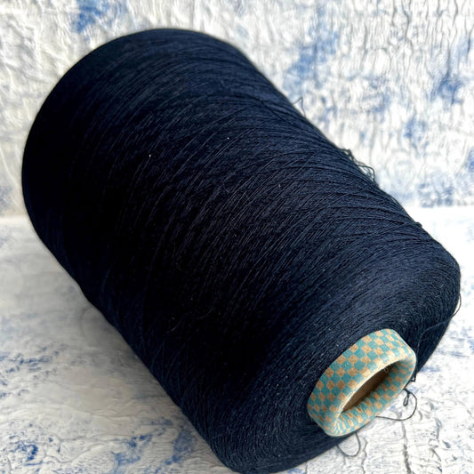 Silk Yarn 50%, Cotton Yarn 50%.Cariaggi Yarn, Yarn for knitting.Dark Blue.Per 100 gr