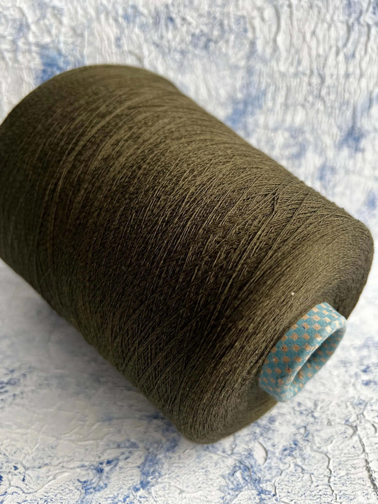 Silk Yarn 50%, Cotton Yarn 50%.Cariaggi Yarn, Yarn for knitting. Verde Green.Per 100 gr