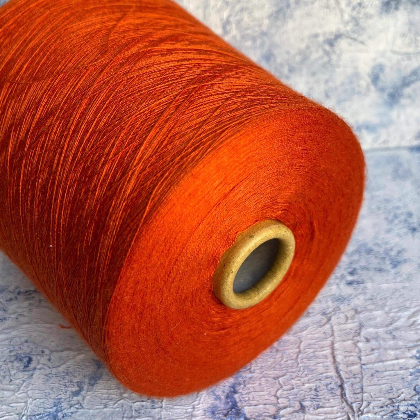 Cashmere 70% & Silk 30% yarn on cone,Loro Piana Yarn, Color Orange. Per 100 gr