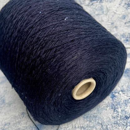 Lino yarn 100%, Yarn on Cone, ZEGNA BARUFFA , Color Blue.Per 100 gr