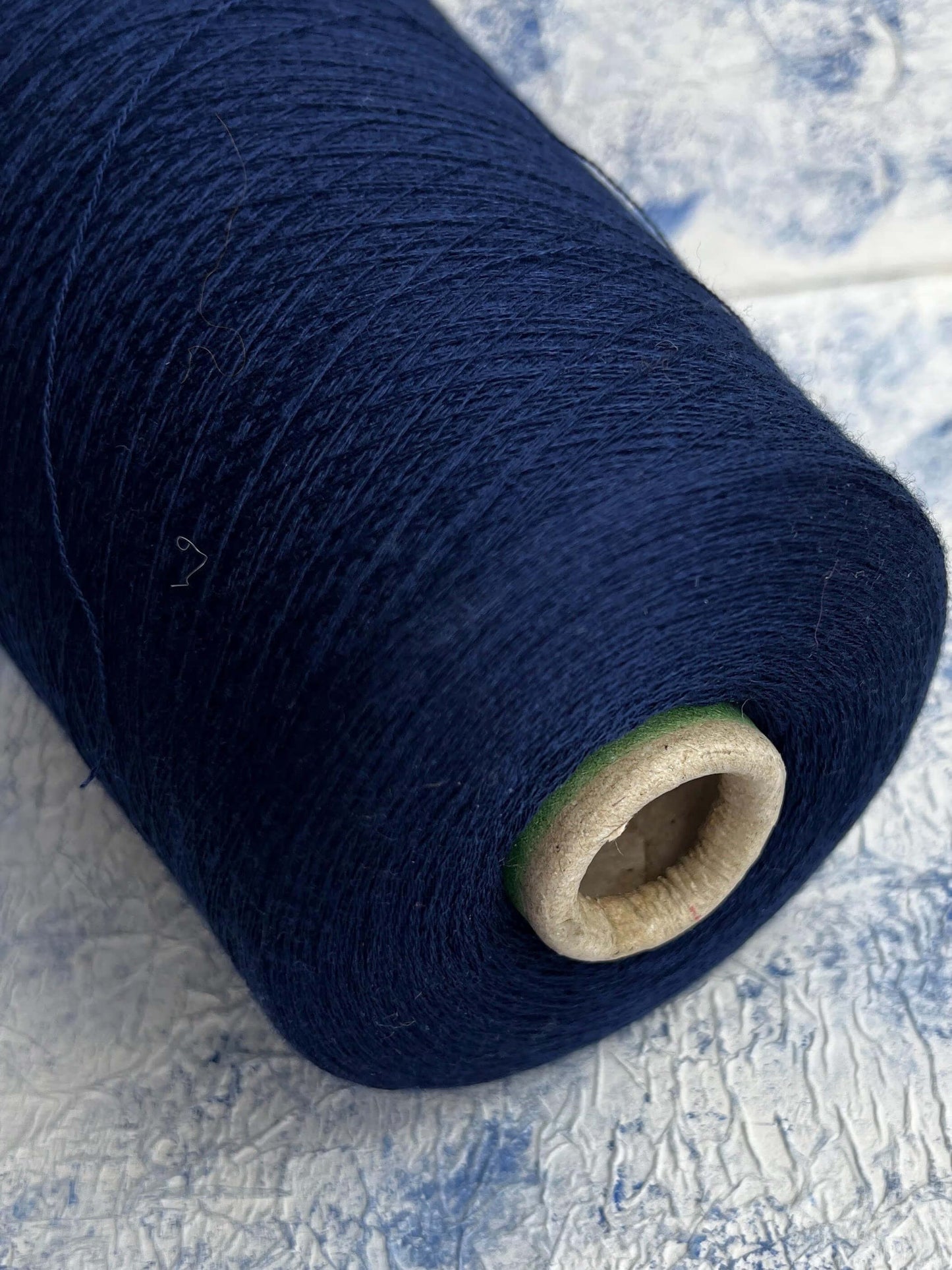 Merino yarn 70%, Silk yarn 30%, Loro Piana yarn, Dark Blue. Per 100 gr