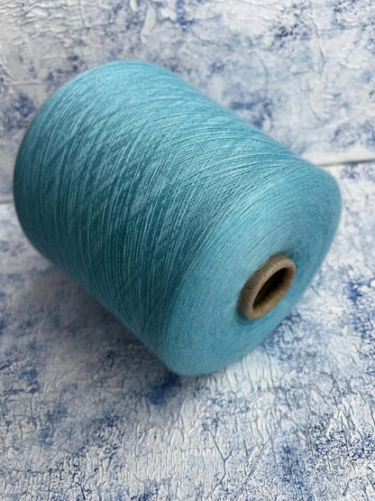 Cashmere yarn 70%&Silk yarn 30%,Royal Loro Piana, Color Baby Blue. Per 100 gr