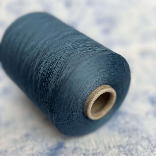 Merino yarn 70%, Silk yarn 30%, Loro Piana yarn, Blue. Per 100 gr