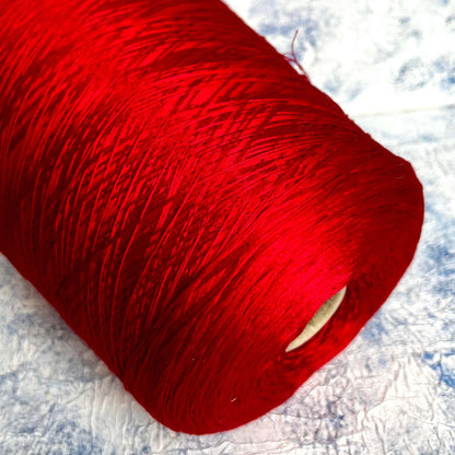 Silk Buratti yarn 100%,Loro Piana yarn, Color Red. Per 100 gr