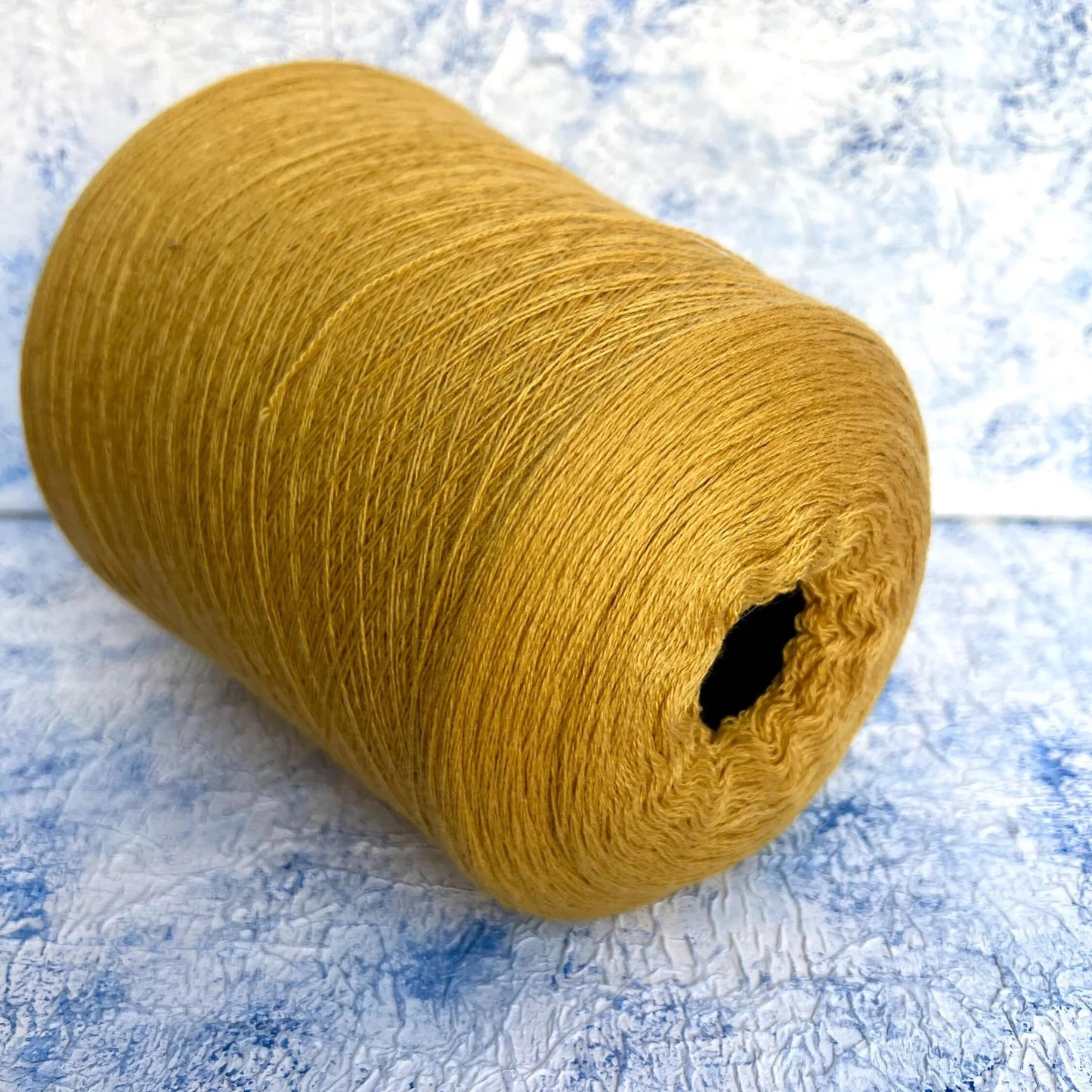 Casmere yarn 100%. Yarn for knitting,weaving. Color Yellow. Per 100 gr