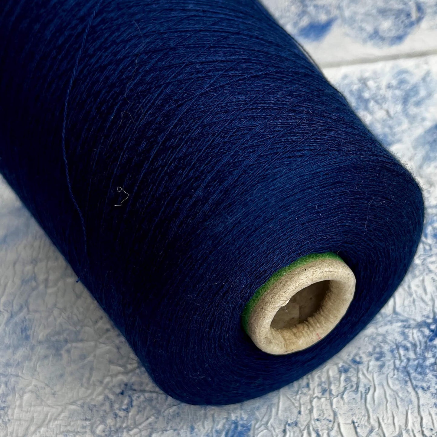 Merino yarn 70%, Silk yarn 30%, Loro Piana yarn, Dark Blue. Per 100 gr