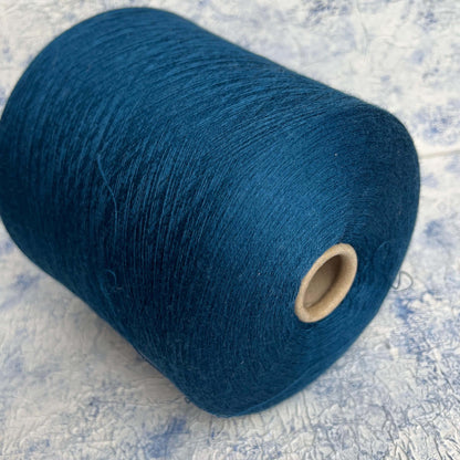 Merino yarn 70%, Silk yarn 30%, Loro Piana yarn, Ottanio (Blue). Per 100 gr