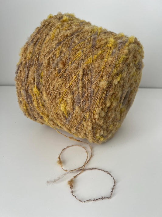 NODONE, Wool 90%,PA 10% Yarn on Cone.Nm 2500,Senape Stampa.Per 100 gr