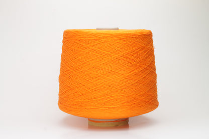 Lino yarn on Cone 100%, Nm 2/26, Loro Piana yarn, Color Orange. Per 100 gr