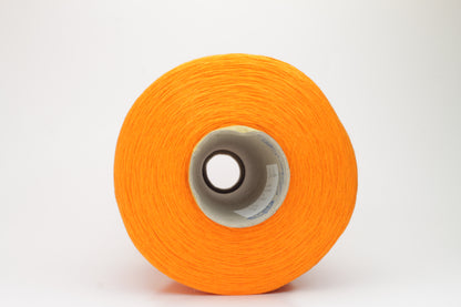 Lino yarn on Cone 100%, Nm 2/26, Loro Piana yarn, Color Orange. Per 100 gr