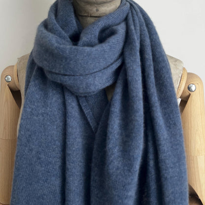 Jeans 100% Pure Cashmere Oversized Knit Scarf–Warm & Luxurious Wrap