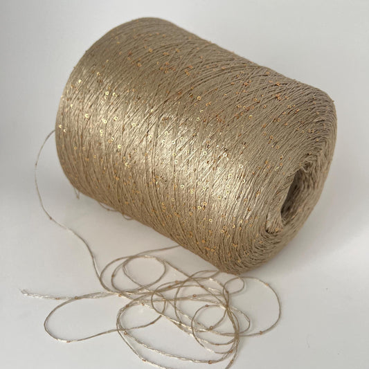 Paillettes Sequin Yarn Sabbia– Italian Sparkling Yarn 100g