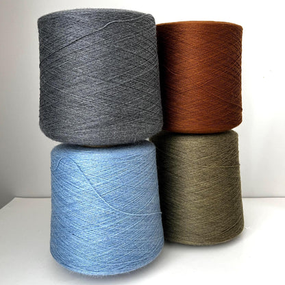 Merino yarn 100%, 2/30, Victoria Biella Yarn-Uniform Gray. Per 100 gr