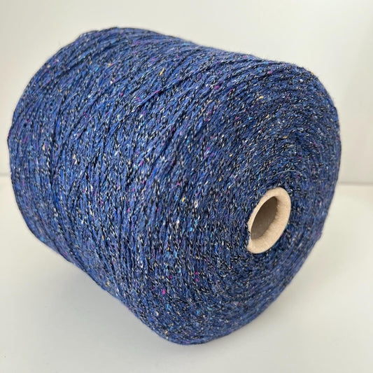 70% Merino&20% Silk Bourette&10% WO. PROFILLO, Color Blue.Per 100 gr