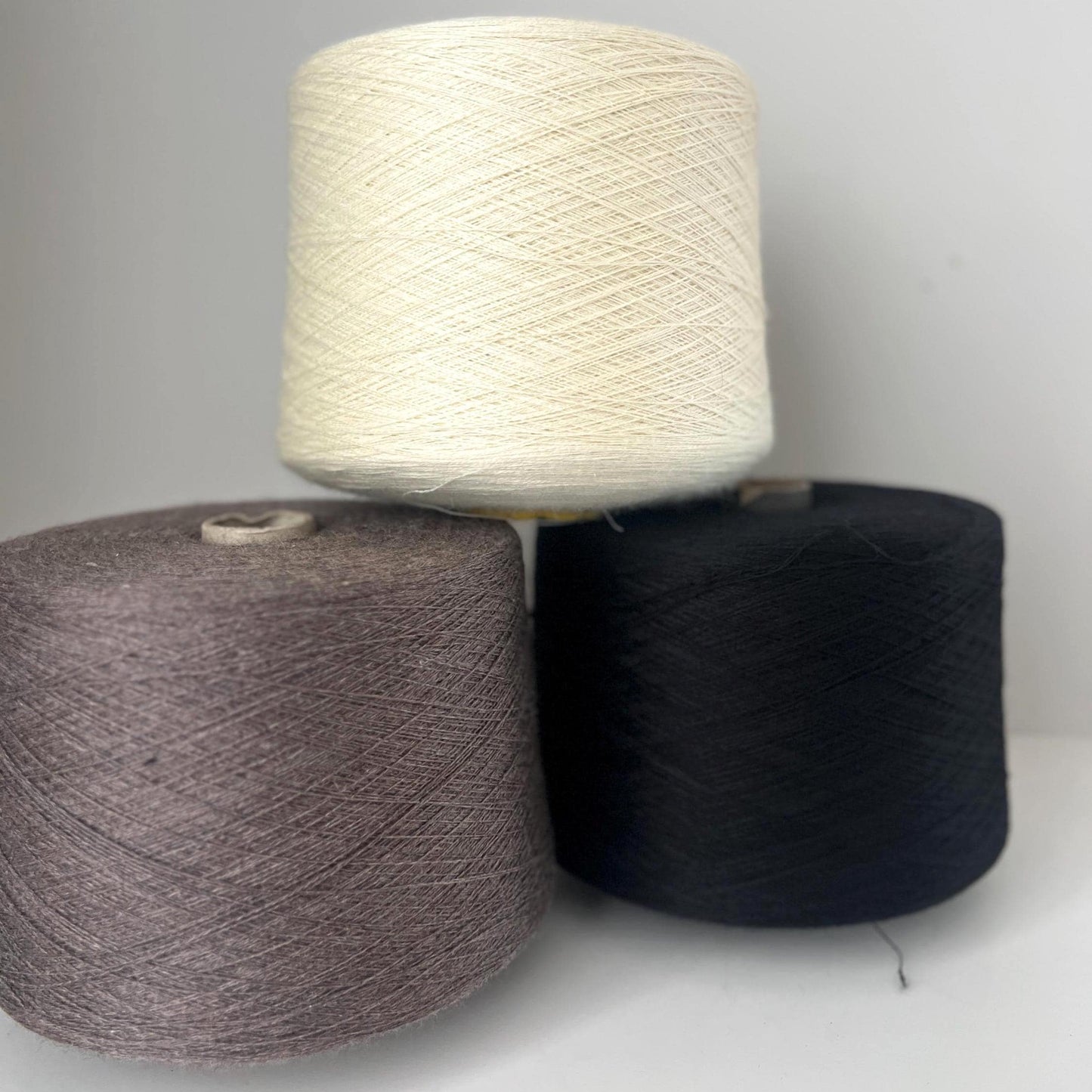 70% Merino&30% Silk yarn,Nm 2/28.PROFILLO,Color Black.Per 100gr