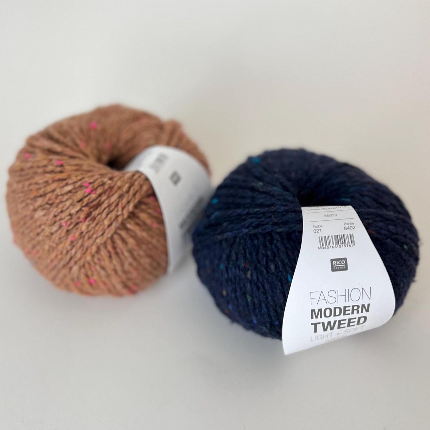 Brown, 60% Merino wool, 20% Viscose, 25% PA. 50gr. Rico Design