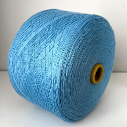 100% Merino yarn on cone. Cashwool,Nm2/30, ZEGNA, Color Sky.Per 100 gr