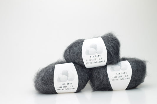Color Dark Gray, 53% Mohair yarn , 27% PA, 20% Wool, Nm 8400, 25gr,  Filpucci