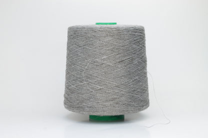 Fine, single-ply linen yarn in a New Opale. Reveals a crisp texture and subtle natural sheen, typical of pure linen fiber.