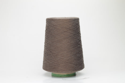 Silk yarn 55%, Lino yarn 45%. Nm 2/64,Loro Piana yarn. Color Marrone