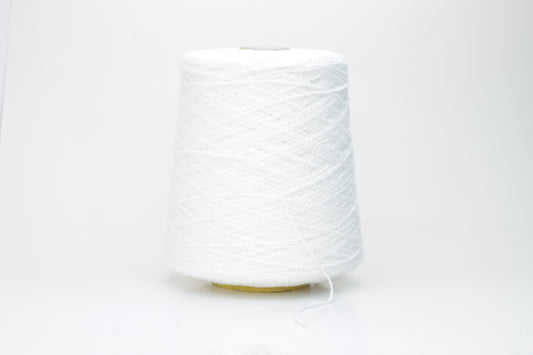 Cotton yarn 100%,Nm 3300, Loro Piana yarn on Cone,color White. Per 100 gr