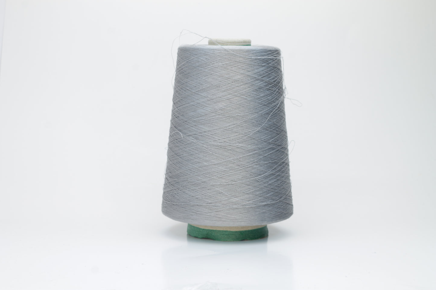Silk yarn 65%,  35% ME Stainless Steel. Nm 2/82,Loro Piana. Color Grigio