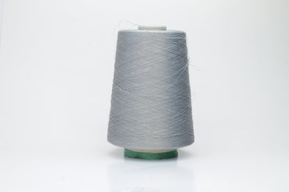 Silk yarn 65%,  35% ME Stainless Steel. Nm 2/82,Loro Piana. Color Grigio