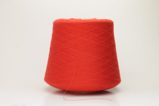 Top Cashmere yarn 100%, 2/48, Loro Piana yarn on Cone, Red. Per 100 gr