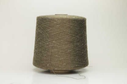Silk 60%, Cashmere 30%, Lino 10% Nm 3/80,Zegna Baruffa. Color Brown