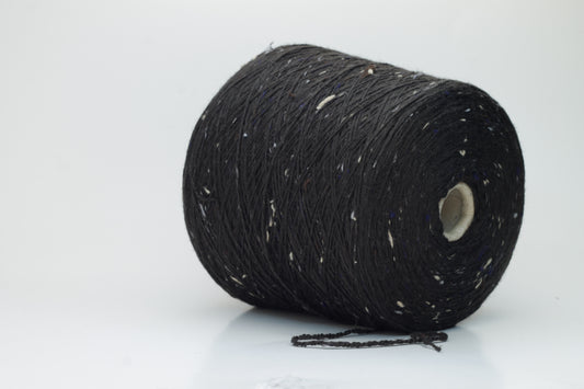 Merino yarn 98%, Viscosa yarn 2%, Nm 4/12, Botto Lana, Color Black