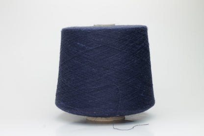 Silk 60%, Cashmere 30%, Lino 10% Nm 3/80,Zegna Baruffa. Color Dark Blue