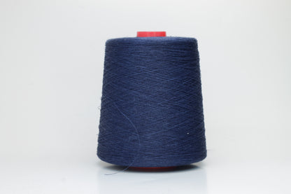 Fine, single-ply linen yarn in a rich Moby Dick. Reveals a crisp texture and subtle natural sheen, typical of pure linen fiber.