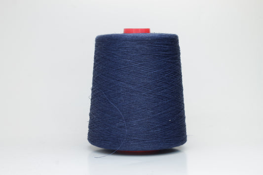 Fine, single-ply linen yarn in a rich Moby Dick. Reveals a crisp texture and subtle natural sheen, typical of pure linen fiber.