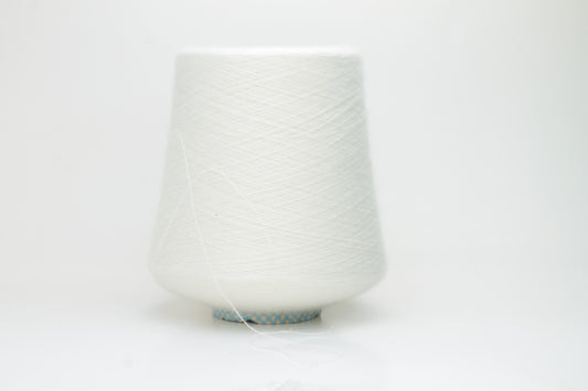 Cashmere yarn 50%,  Silk yarn 50%,Nm 1/30, Cariaggi yarn, color White
