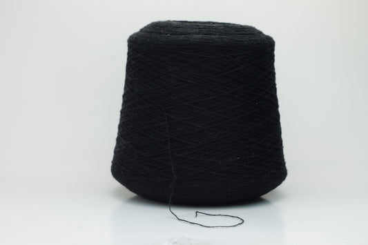 Merino 75%, Cashmere 10%, Seta 15% yarn, 2/28, Papi Fabio, Color Black