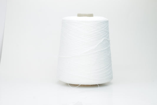 Biolino, Nm 2/50, 80% Cotton yarn, 20% Lino yarn, SESIA, White. Per 100 gr