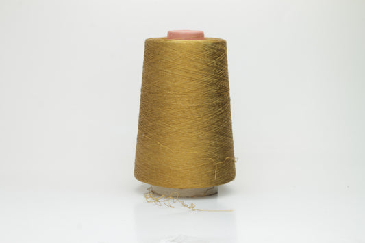 Silk yarn 92%, PA 6%, LY 2%. Nm 2/90,Spiral Prisma Ricerche. Color Bronze