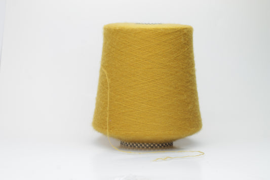 Cashmere yarn 60% & Silk yarn 40%,Nm 1/22, Cariaggi yarn on Cone, color Gold