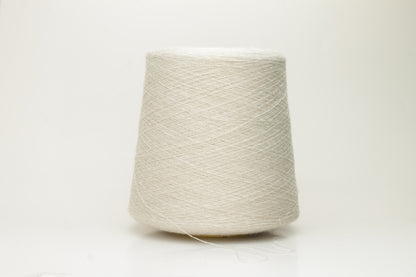 Merino 49%, Silk 30%, Lino 21% yarn on Cone. Nm 2/40, Loro Piana, Beige