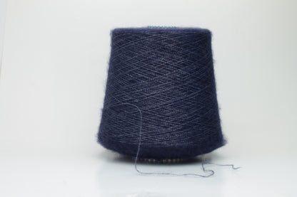 Cashmere yarn 60% & Silk yarn 40%,Nm 1/22, Cariaggi yarn on Cone, colore Blue.