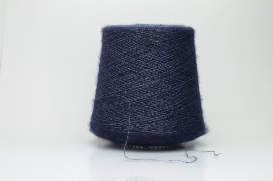 Cashmere yarn 60% & Silk yarn 40%,Nm 1/22, Cariaggi yarn on Cone, colore Blue.