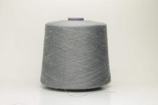 Silk 60%, Cashmere 30%, Lino 10% Nm 3/80,Zegna Baruffa. Color Gray