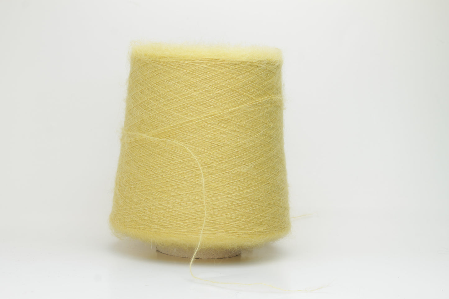 Kid Mohair yarn 70%, Silk yarn 30%, Nm 9.5 - Yellow. art. Vivienne. Per 100 gr
