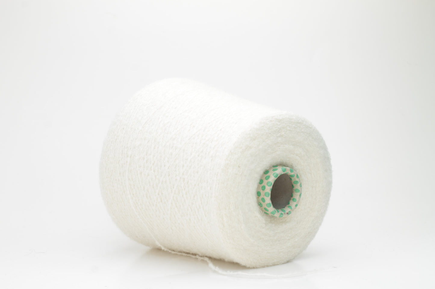 Cashmere 72% & Silk 28% yarn on Cone, Aura yarn. White.Per 100 gr
