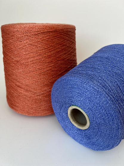 Loro Piana Voile Yarn 53% Cupro 47% Silk Nm4/48 Italy. Orange